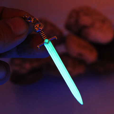 Game of Thrones Stark Wolf Sword Luminous Necklace